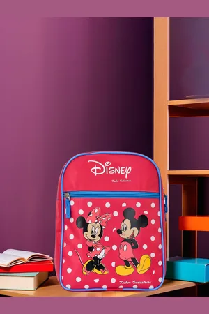Kuber Industries Disney Mickey & Minnie Mouse Print Kids School Bag Backpack Pink