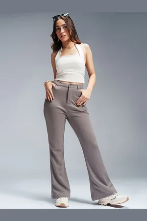 FREAKINS Women Flared High-Rise Korean Pant