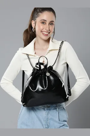 Mast & Harbour Women Backpack with Chain Detail Shoulder Straps