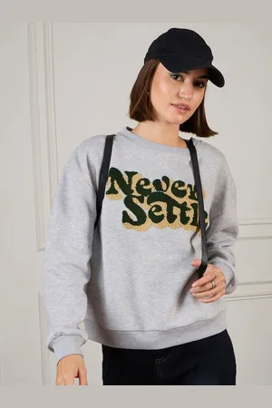 Sassafras Women Self Design Pullover Sweatshirt