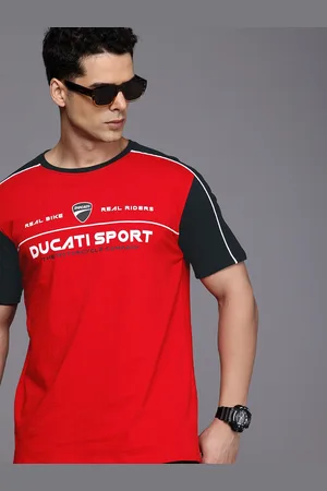 DUCATI Brand Logo Printed Pure Cotton T-shirt