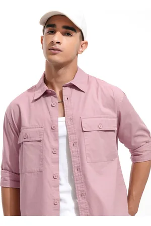 Highlander Men Solid Utility Pocket Oversized Overshirt