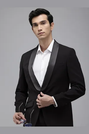 Park Avenue Super Slim Fit Shawl Collar Single-Breasted Party Blazers
