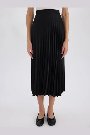 DeFacto Midi Slip-On Pleated Flared Midi Skirt