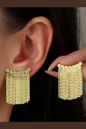 Salty Contemporary Tasselled Drop Earrings