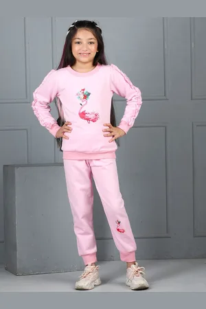 Cutiekins Girls Printed Sweatshirt & Trousers Tracksuit