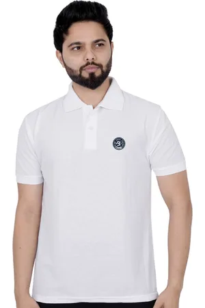 La Milano Men Polo Collar Applique Slim Fit T-shirt