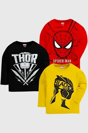 Miss and Chief Boys 3 Avengers Printed Applique T-shirt