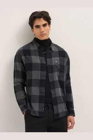The Bear House Men Tartan Checks Opaque Checked Casual Shirt