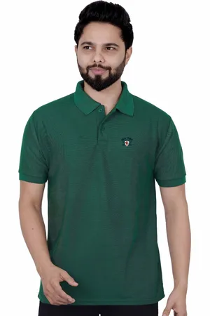 La Milano Men Polo Collar Applique Slim Fit T-shirt