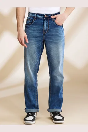 Being Human Men Bootcut Low Distress Heavy Fade Jeans