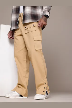 Roadster The Life Co. Men Pure Cotton Relaxed Fit Cargos Trousers