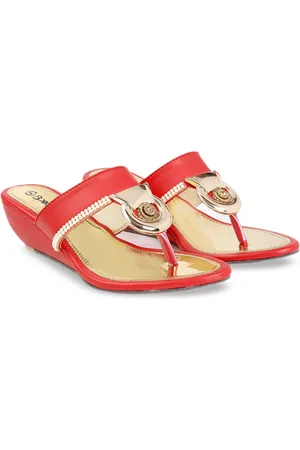 BXXY Women Embellished Wedge Sandals
