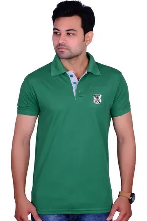 La Milano Men Polo Collar Applique Slim Fit T-shirt
