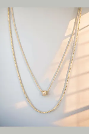Accessorize Brass Gold-Plated Layered Necklace