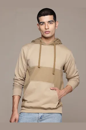 Roadster The Lifestyle Co. Colorblocked Hooded Sweatshirt