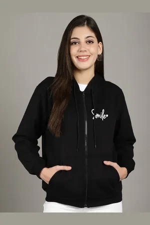GRACIT Women Printed Hooded Long Sleeves Front-Open Sweatshirt