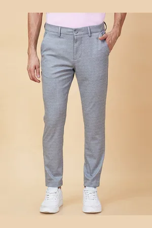 Being Human Men Solid Mid-Rise Regular Fit Trousers