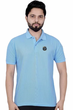 La Milano Men Printed Polo Collar Applique Slim Fit T-shirt
