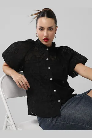 SHOWOFF Women Comfort Semi Sheer Casual Shirt
