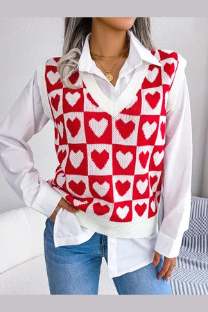HERE&NOW Women Printed Sweater Vest
