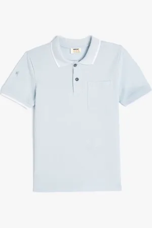Koton Boys Solid Polo Collar Cotton T-shirt