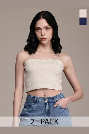 Roadster The Life Co. Pack Of 2 Fitted Crop Cami Top