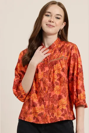 HERE&NOW Floral Print Shirt Style Top