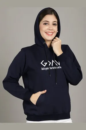 Jinfo Women Printed Hooded Sweatshirt