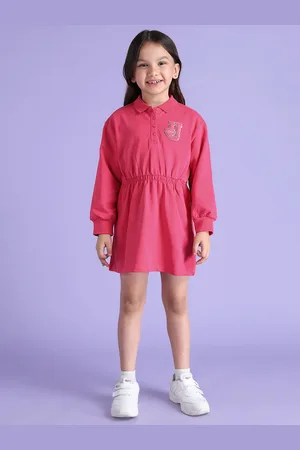 Ralph Lauren Girls Printed Shirt Collar Blouson Dress