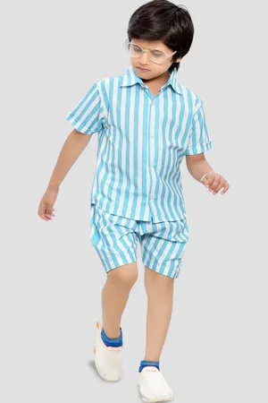 BAESD Boys Striped Pure Cotton Clothing Set
