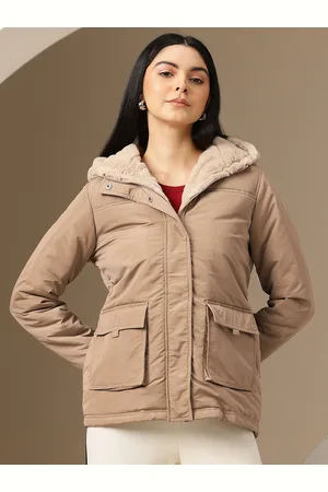 Chemistry Faux Fur Trim Hooded Tailored Jacket