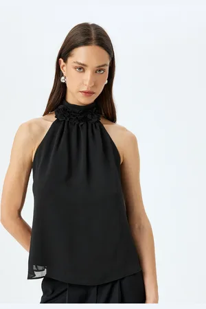 Koton Women Halter Neck A-Line Top