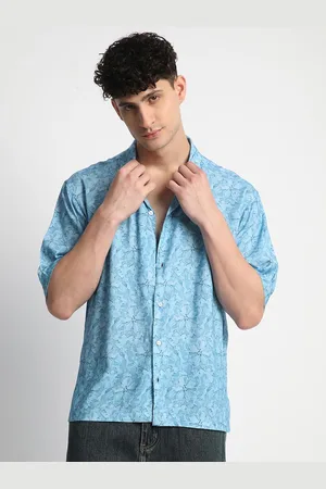 Mark Men Relaxed Spread Collar Floral Printed Relaxed Fit Casual Shirt