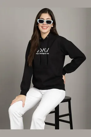 Jinfo Women Printed Hooded Sweatshirt