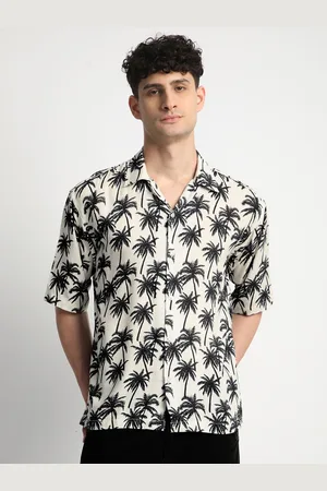 Mark Men Relaxed Cuban Collar Floral Printed Casual Shirt