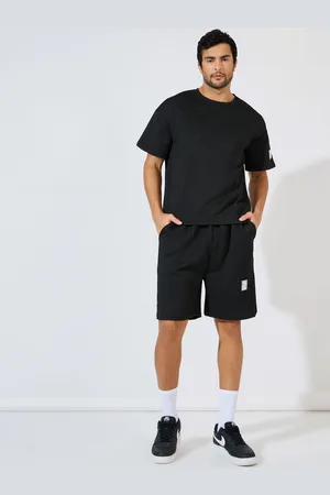Styli Self Designed Round Neck T-Shirt with Shorts Co-Ords