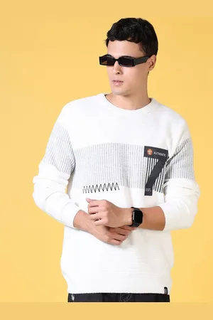 V-Mart Men CottonPrinted Round Neck Long Sleeves Pullover