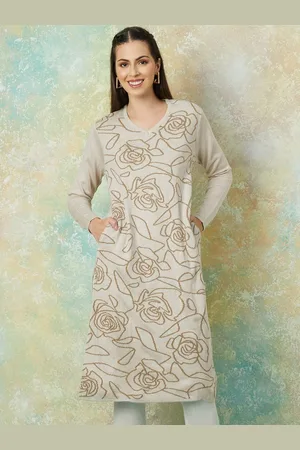 Lifestyle Women Embroidered Flared Sleeves Anarkali Kurta