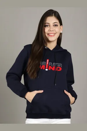 Jinfo Women Printed Hooded Sweatshirt