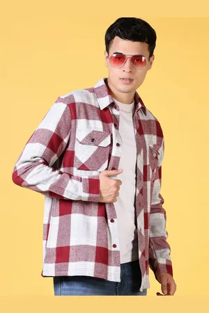 V-Mart Men Opaque Checked Casual Shirt