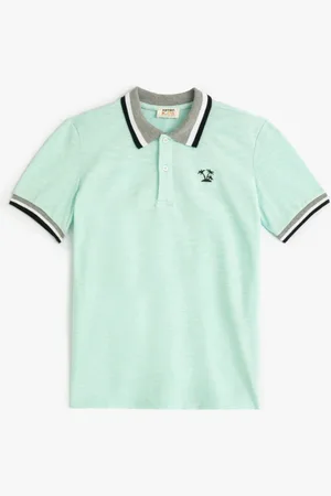 Koton Boys Solid Polo Collar Cotton T-Shirt