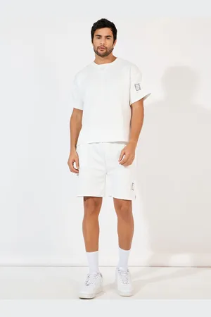Styli Self-Design Round Neck Short Sleeves T-Shirt & Shorts
