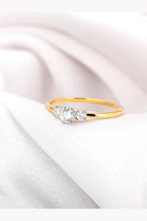 GIVA 18K Gold Diamond Ring