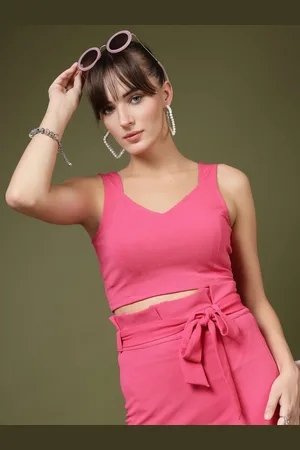 OOMPH Women Sweetheart Neck Crop Top