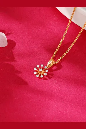 GIVA Women 14KT Sparkle Pendant Diamond