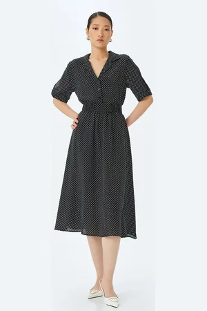 Koton Women Polka Dots Printed Fit and Flare Dress