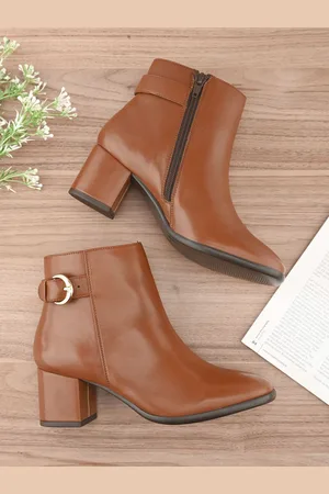 Roadster The Lifestyle Co Women Block Heeled Ankle Boots