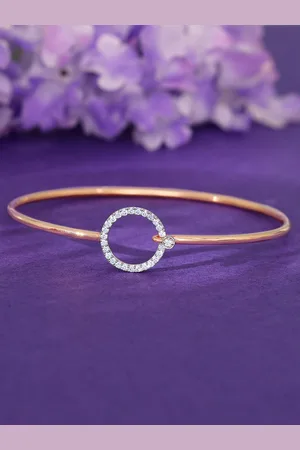 GIVA 18K Rose Gold Stark Diamond Bracelet-4.9gm