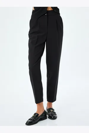Koton Women Regular Fit Mid-Rise Formal Trousers